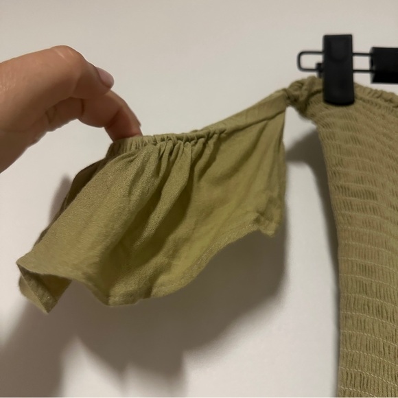 Young Fabulous & Broke Smocked light Green Frida smocked off shoulder Dress XS - Picture 4 of 10